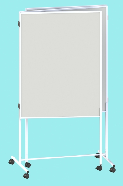 Moderationswand Triple, 2 einfaltbare Tafelflächen / 1 große Tafelfläche