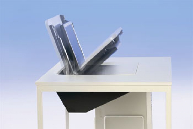 Computertisch mit Monitorklappe und CPU-Halter, 120 x 80 cm