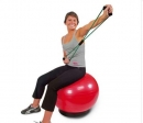 Gymnastikball, Anti-Burst Deluxe, rot, 75cm, CanDo