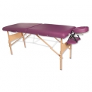 Komfort-Massageliege tragbar aus Holz, Farbe Burgund