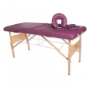 Komfort-Massageliege tragbar aus Holz, Farbe Burgund