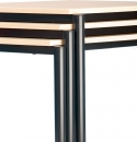 Stapelbarer Tisch 80x53x80 cm, Tischplatte Melamin, fahrbar