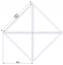 Dreiecktisch 127 x 90 x 90, Pythagoras MSS