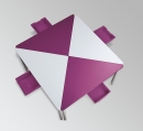 Dreieck-Tisch 120 x 85 x 85, Pythagoras VSS