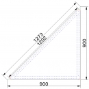 Dreieckstisch 127 x 90 x 90, Pythagoras VS (PXSF-V)