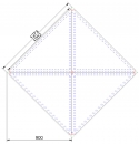 Dreieckstisch 127 x 90 x 90, Pythagoras VS (PXSF-V)
