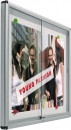 Infovitrine Aluminium 100 x 96 cm mit Rückwand Stahl weiss