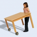 Rollen für Kindergartentisch mit Massivholzgestell