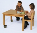 Rollen für Kindergartentisch mit Massivholzgestell