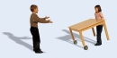 Rollen für Kindergartentisch mit Massivholzgestell