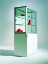 Glasvitrine 100x180x50 cm, mit Sicherheitsglas und Unterschrank