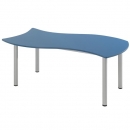 Rechteckwellentisch 160x80 cm mit Vollkerntischplatte
