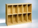 Schulranzenregal mit 10 Fächern B/H/T 131,5x98x40 cm
