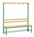 Umkleidebank 150 cm mit Schuhrost, einseitig