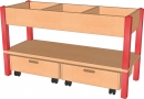 Stollenspielmöbel, Bücher- & Spieltisch 60 mit 60 cm Höhe
