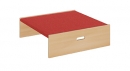 Podest Quadrat klein mit Öffnung für Rollkästen