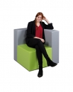 Sofaserie CuBe - Ecksessel mit Stoffbezug V1