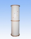 Litfaßsäule 220 cm mit Whiteboard- Oberfläche, fahrbar
