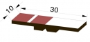 Kippmagnet, Magnetsymbol, 34-braun (MS10X30-34)