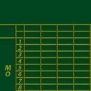 Klassenplantafel für 35 Klassen, 8 Tagesstunden, grün (CMP35-8)