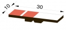 Kippmagnet, Magnetsymbol, 24-signalrot (MS10X30-23)