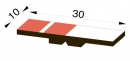 Kippmagnet, Magnetsymbol, 24-signalrot (MS10X30-23)