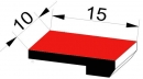 Kippmagnet, 10x15mm, 06-signalrot