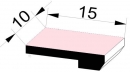 Kippmagnet, 10x15mm, 07-rosa