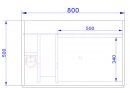 Notebooktower mit 13 Fächern, fahrbar, B/H/T 80x150x50cm