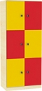 Schließfachschrank mit 6 Fächern, zweireihig (SFS-19023)