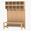 Komplettgarderobe mit Paneelr&uuml;ckwand und doppelter Ablagereihe