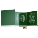 Klapptafel Federzugtafel 200 x 100 cm, Stahlemaille grün