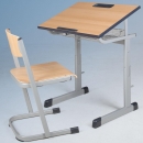 Schülertisch 70 x 55 cm, schrägstellbar, höhenverstellbar