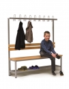 Umkleidebank  mit Hakenleiste 150 cm