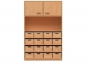 Korpusschrank BxHxT 102x160x40 cm mit 12 Materialkästen