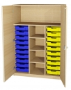 Materialschrank 20 flache Schübe, 5 Fächer