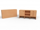 Raumteilerschrank mit Sockelnische