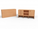 Raumteilerschrank mit Sockelnische