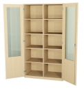 Schrank BxHxT 120x190x50 cm, 2 Türen mit Glasausschnitt