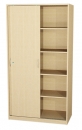 Schiebetürenschrank mit 5 Fächern, 100x190x50 cm