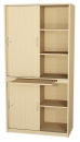 Schiebetürenschrank mit Tablarauszug mittig, 100x190x40 cm