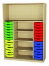 Materialschrank 28 flache Kunststoffschübe