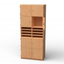 Lehrerfachschrank mit 16 Fächern, BxHxT 80x190x40 cm