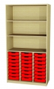 Materialschrank 24 flache Boxen