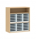 Formular-Aufsatzschrank und Kleinfachschrank, 30 Formularschübe