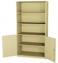 Schrank mit Türen und 3 offenen Fächern, 90x190x50 cm