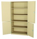 Schrank viertürig mit 5 Fächern, BxHxT 90x190x40 cm