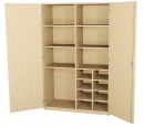 Musikschrank mit 15 Fächern, BxHxT 120x190x50 cm