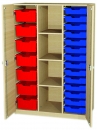 Materialschrank 21 Kunststoffkästen in 2 Höhen