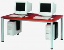 Computer-Arbeitstisch 160x80 cm, Set mit 2 x CPU Halterung